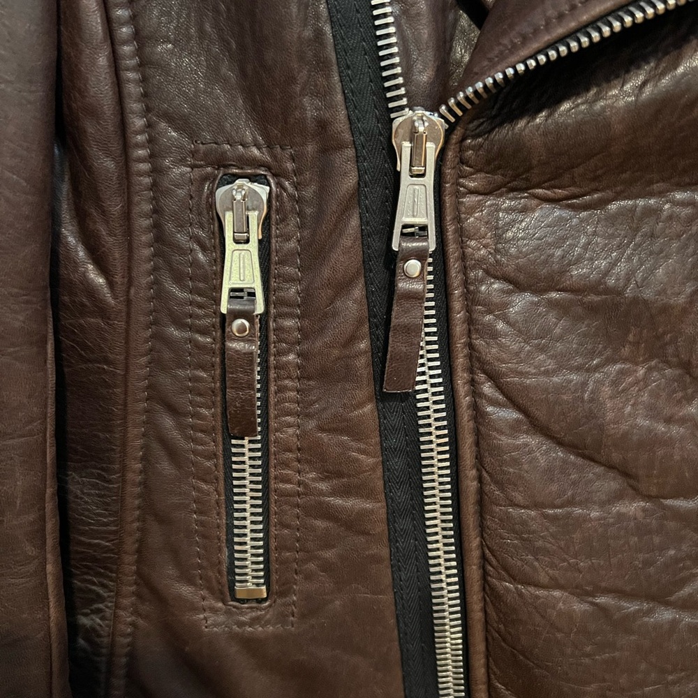 Balenciaga Dark Brown Leather Jacket - Picture 3 of 7
